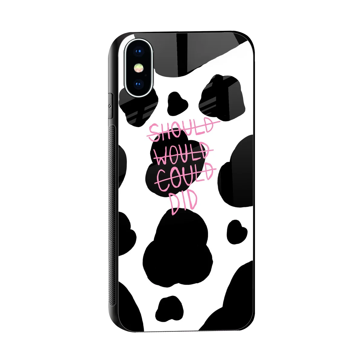 Boss Moves sleek iphone x cover with tempered glass back and TPU edges