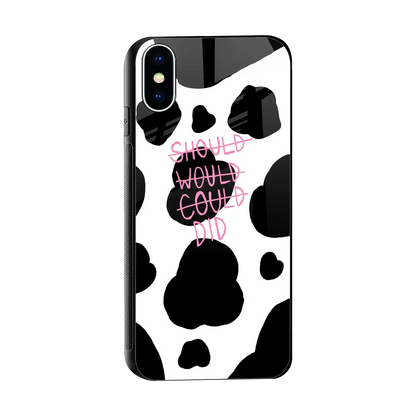 Boss Moves sleek iphone x cover with tempered glass back and TPU edges