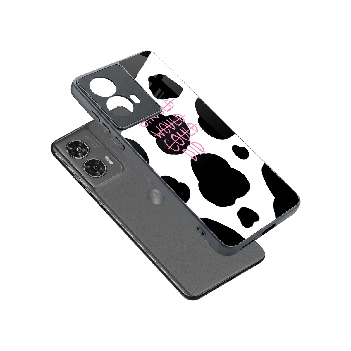 Boss Moves sleek motorola edge 50 fusion cover with tempered glass back and TPU edges