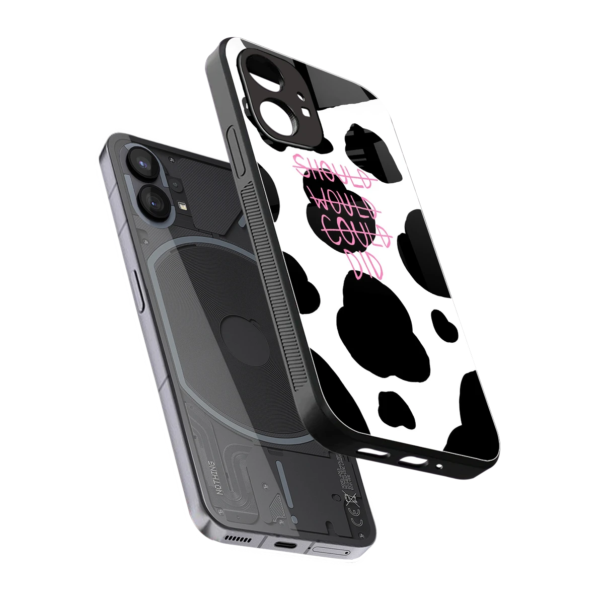 Boss Moves sleek nothing phone 1 cover with tempered glass back and TPU edges