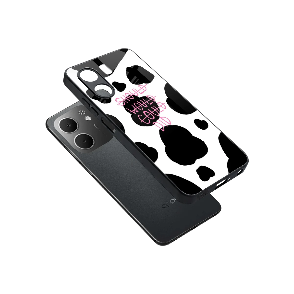 Boss Moves sleek oppo a5x 5g cover with tempered glass back and TPU edges