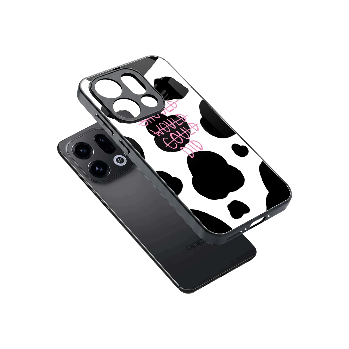 Boss Moves sleek oppo find x9 cover with tempered glass back and TPU edges