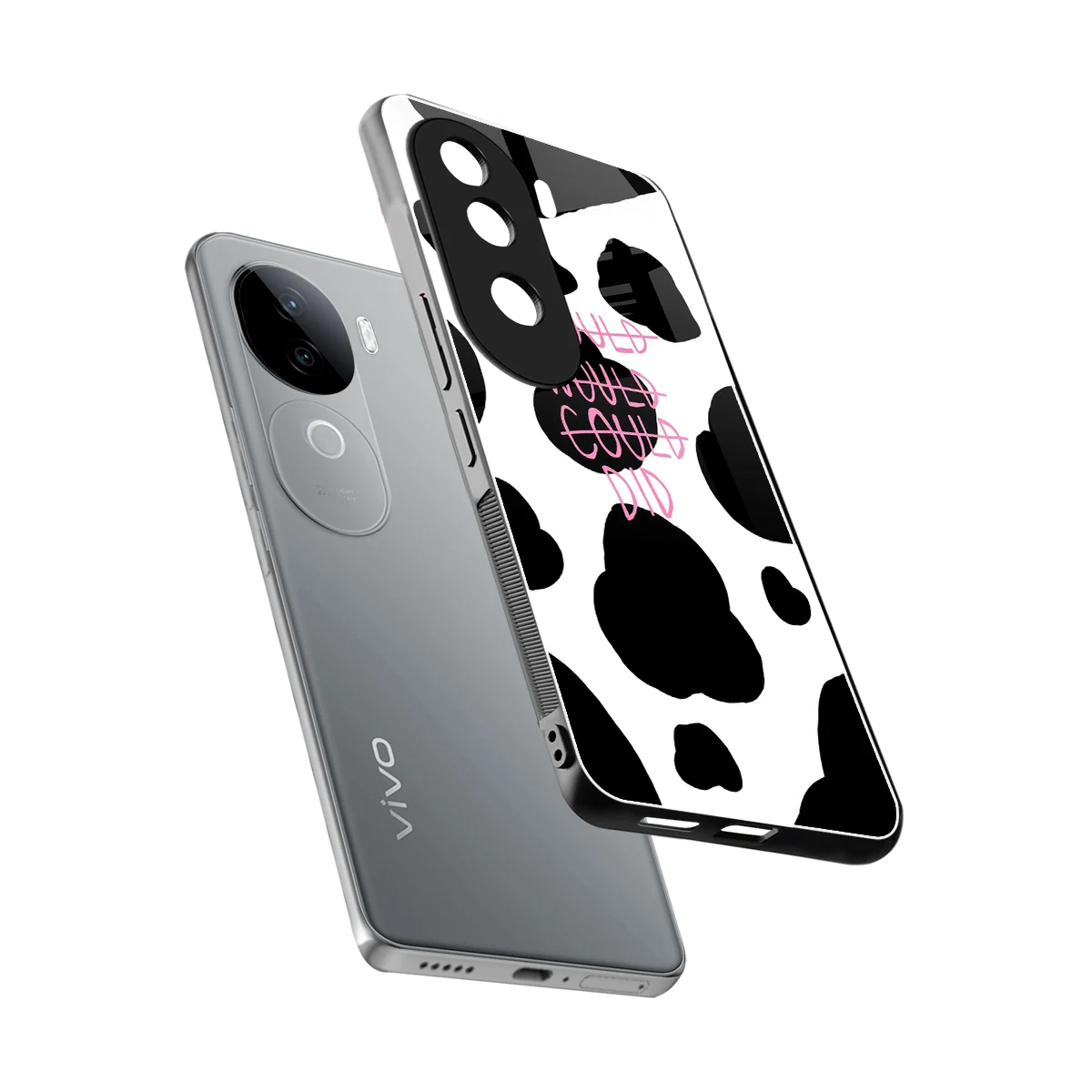 Boss Moves sleek vivo v40e cover with tempered glass back and TPU edges