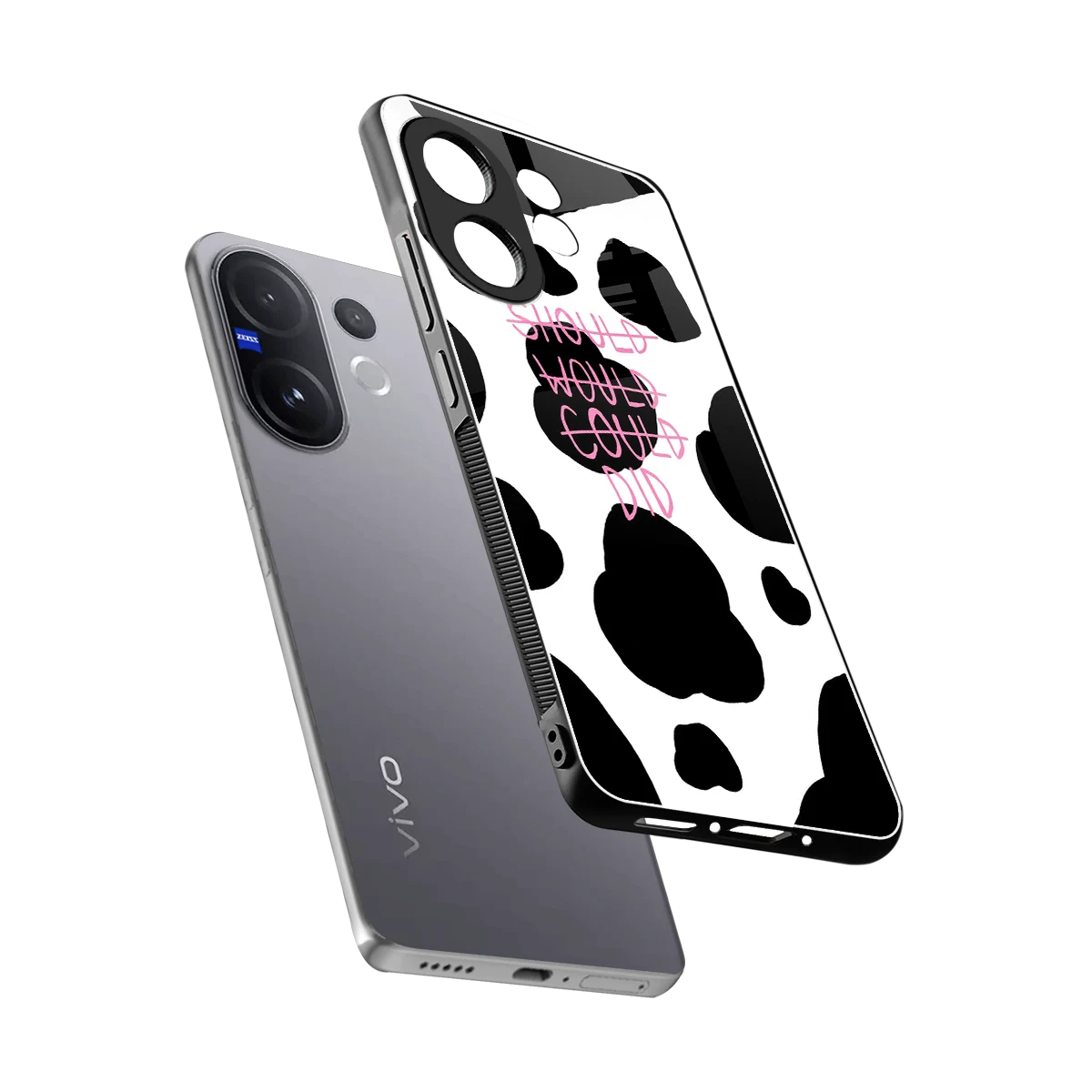 Boss Moves sleek vivo v60 cover with tempered glass back and TPU edges