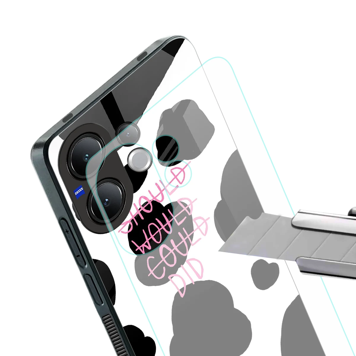 Boss Moves stylish phone case for vivo v60 | glossy glass and slim fit