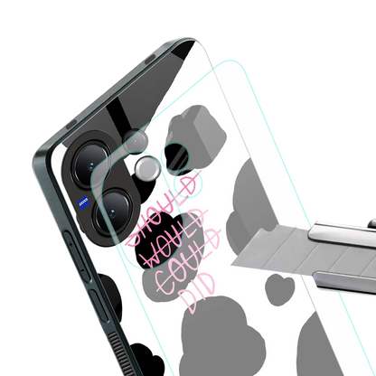 Boss Moves stylish phone case for vivo v60 | glossy glass and slim fit