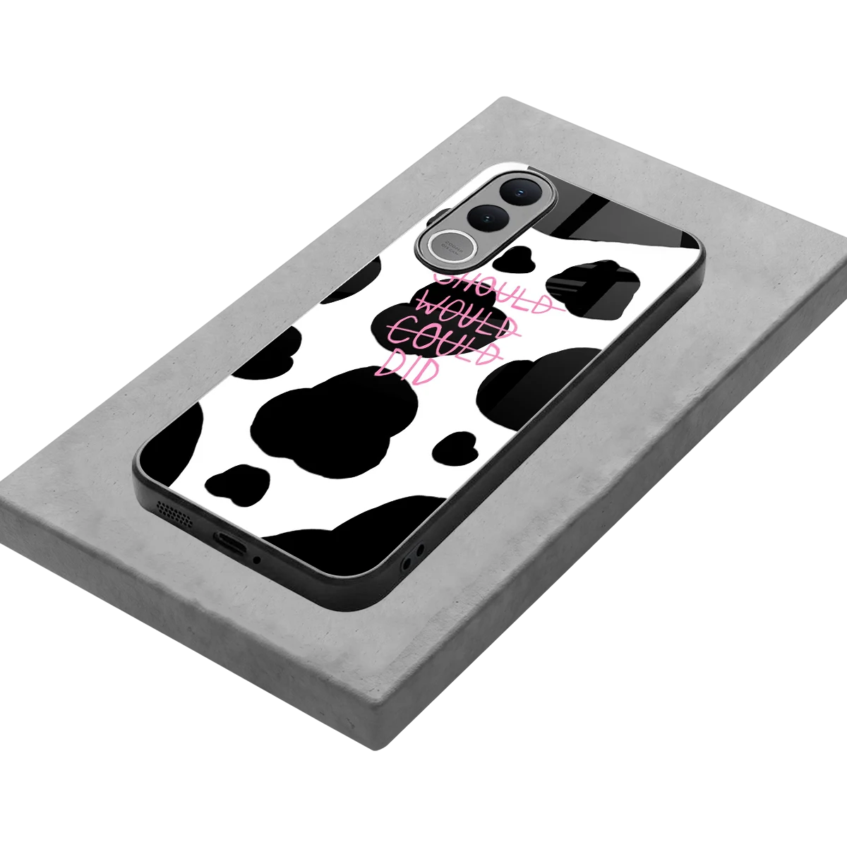 Boss Moves stylish phone case for vivo v70 fe | glossy glass and slim fit
