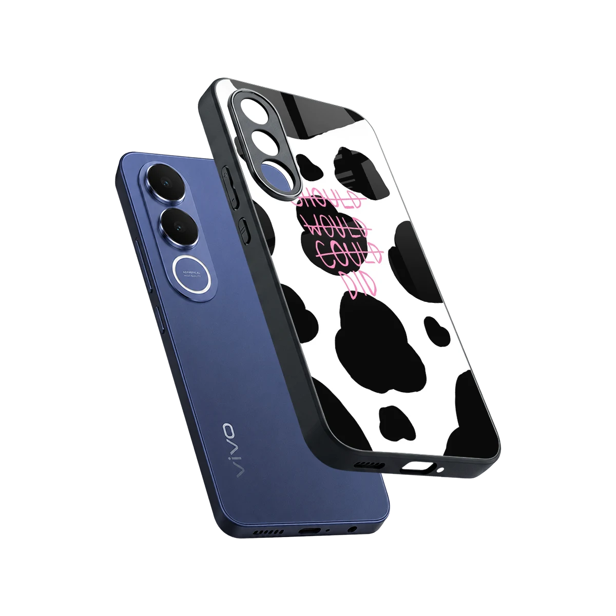 Boss Moves sleek vivo v70 fe cover with tempered glass back and TPU edges