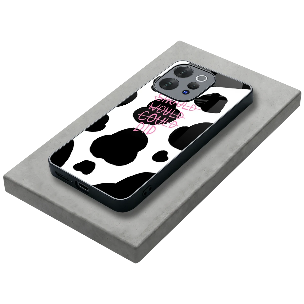 Boss Moves stylish phone case for vivo v70 | glossy glass and slim fit