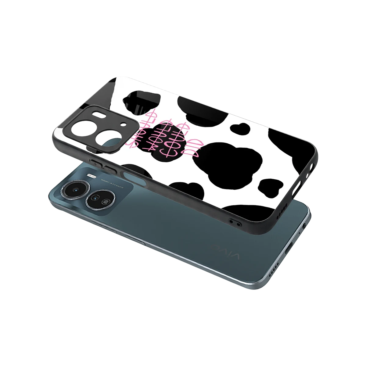 Boss Moves sleek vivo y16 cover with tempered glass back and TPU edges
