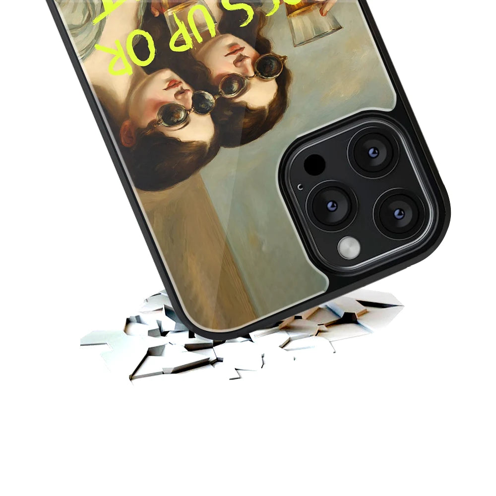Durable Glass Back Mobile Case for iPhone, Samsung, OnePlus, Google Pixel, Redmi, Vivo, Oppo