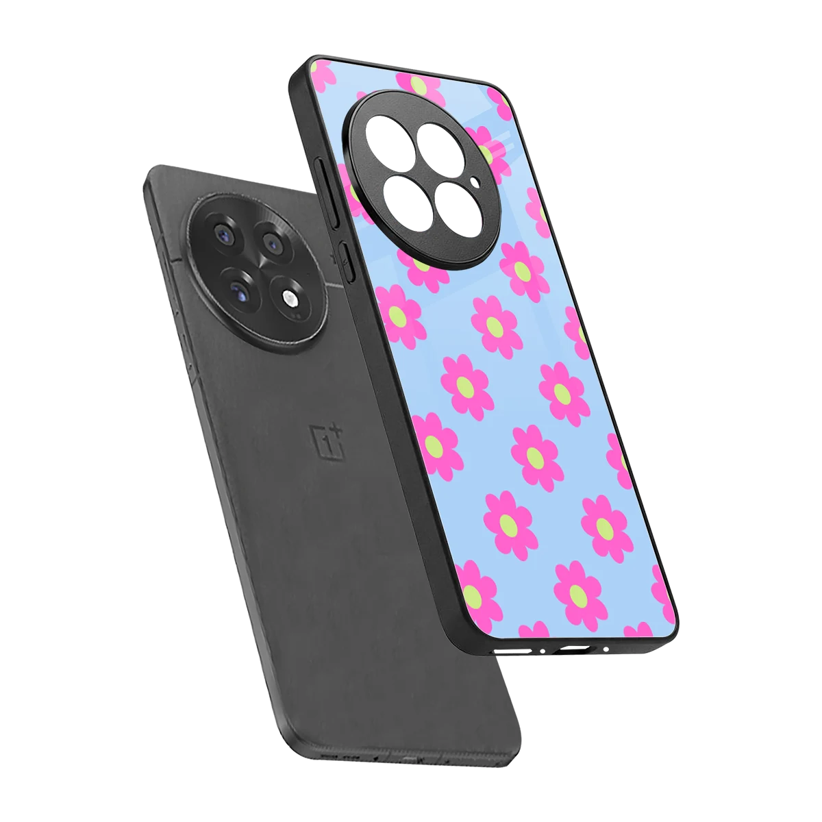 Bouquet sleek oneplus 13 cover with tempered glass back and TPU edges