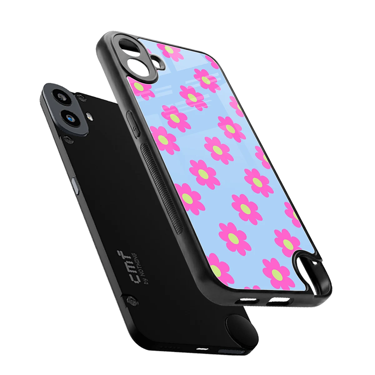 Bouquet sleek cmf nothing phone 1 cover with tempered glass back and TPU edges