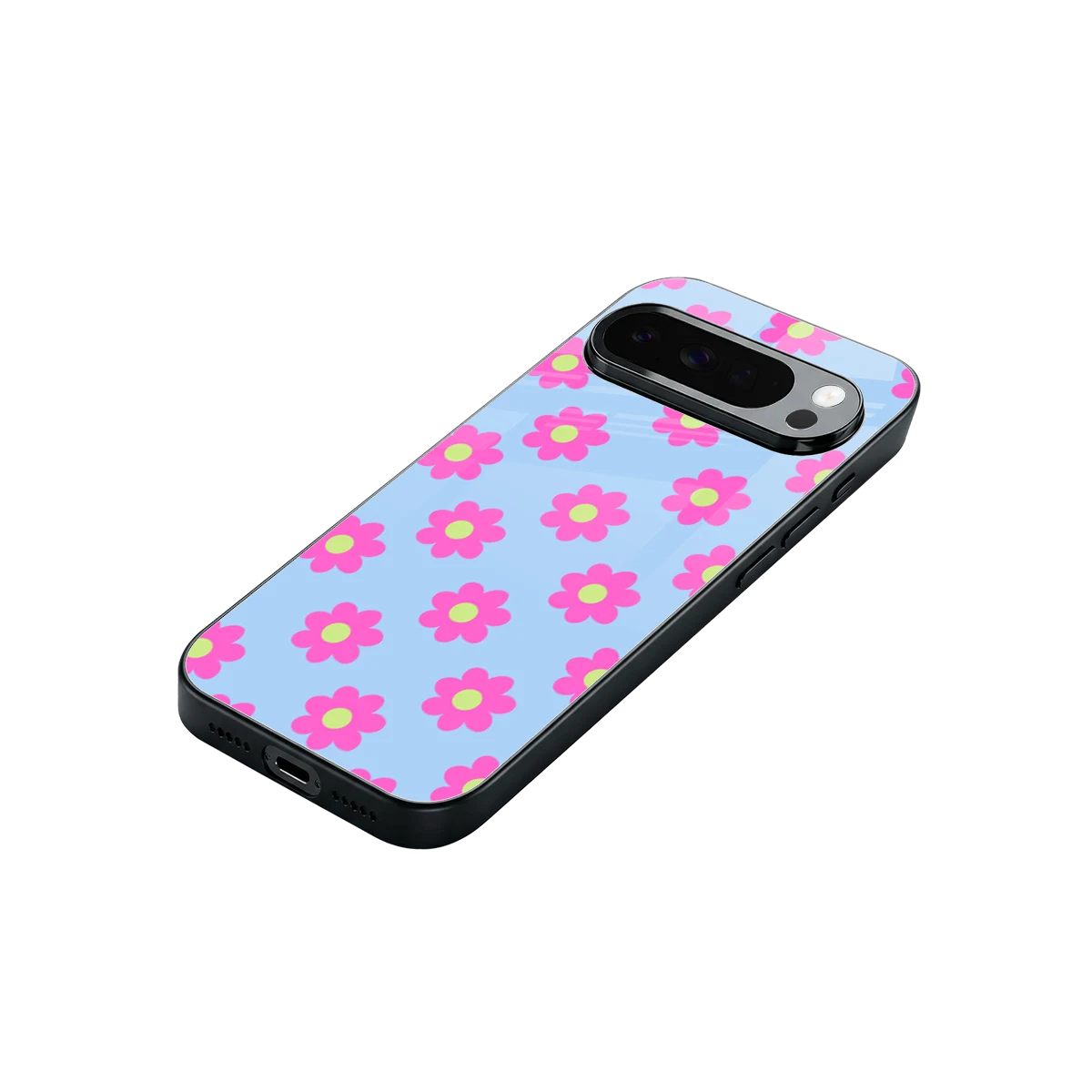 Bouquet stylish phone case for google pixel 10 pro xl | glossy glass and slim fit