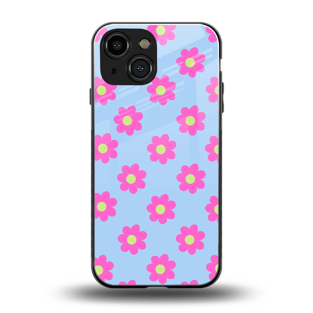 Bouquet back phone cover | glass case for iphone 13 mini