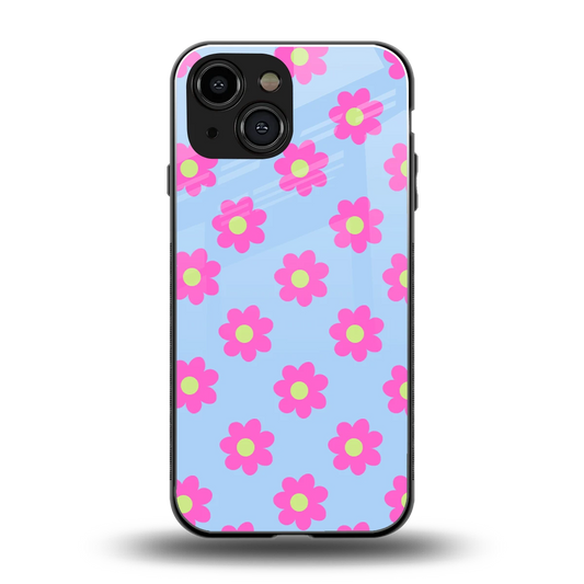 Bouquet back phone cover | glass case for iphone 13 mini