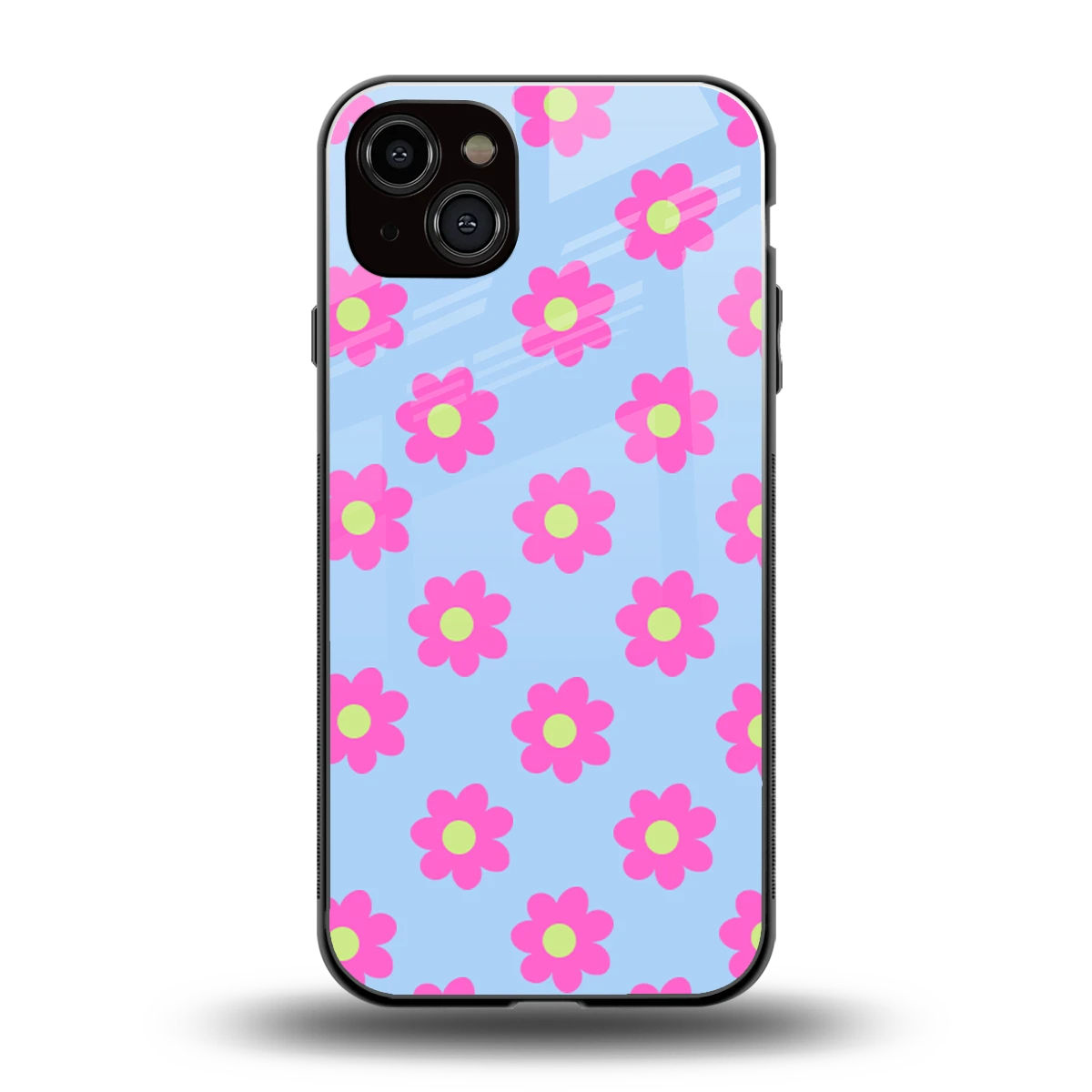 Bouquet back phone cover | glass case for iphone 14 plus