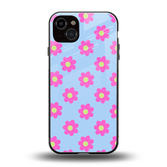 Bouquet back phone cover | glass case for iphone 14 plus