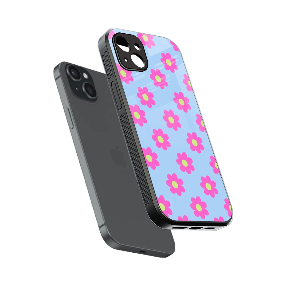 Bouquet sleek iphone 14 plus cover with tempered glass back and TPU edges