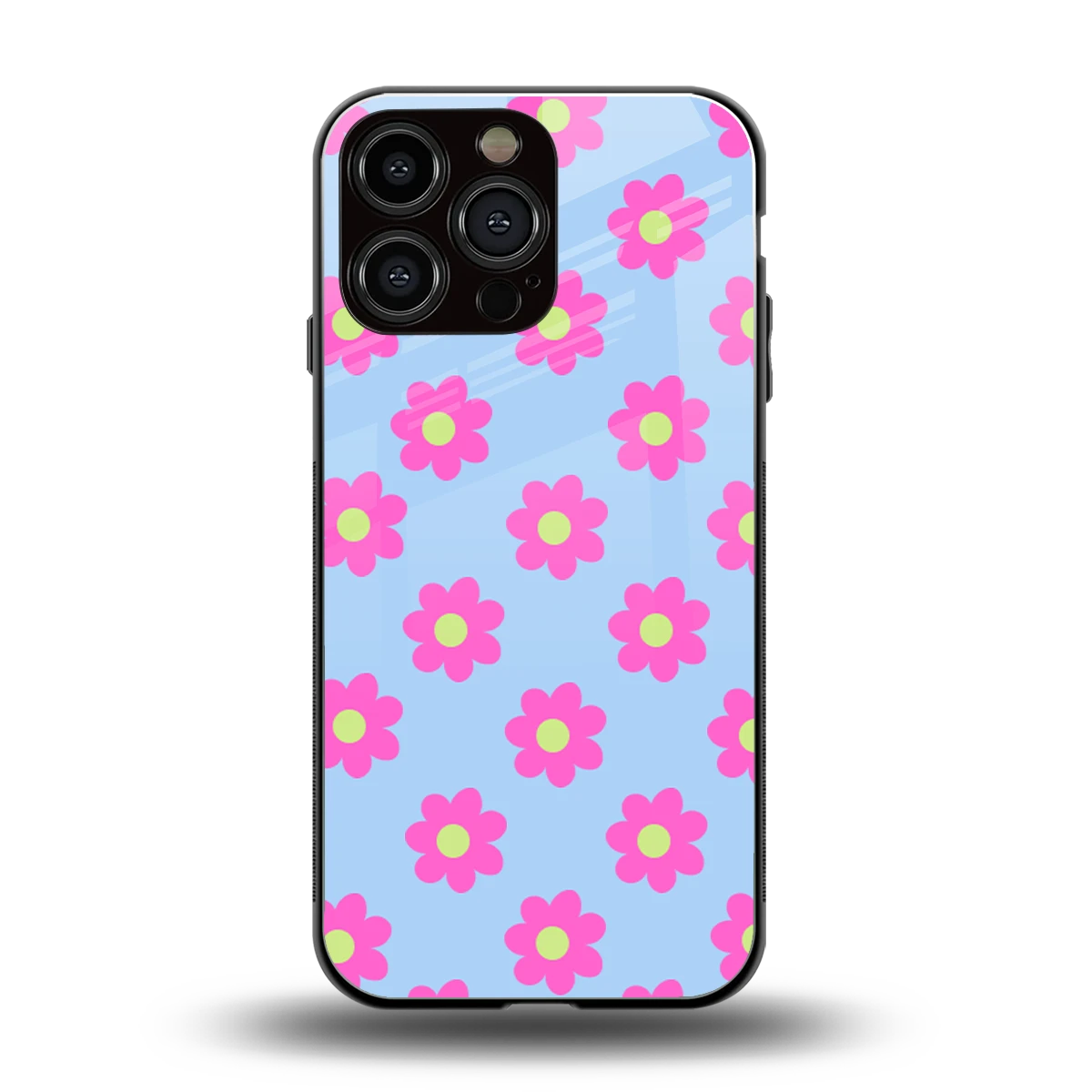 Bouquet back phone cover | glass case for iphone 15 pro max