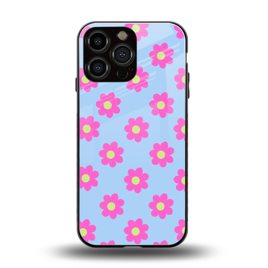 Bouquet back phone cover | glass case for iphone 15 pro max