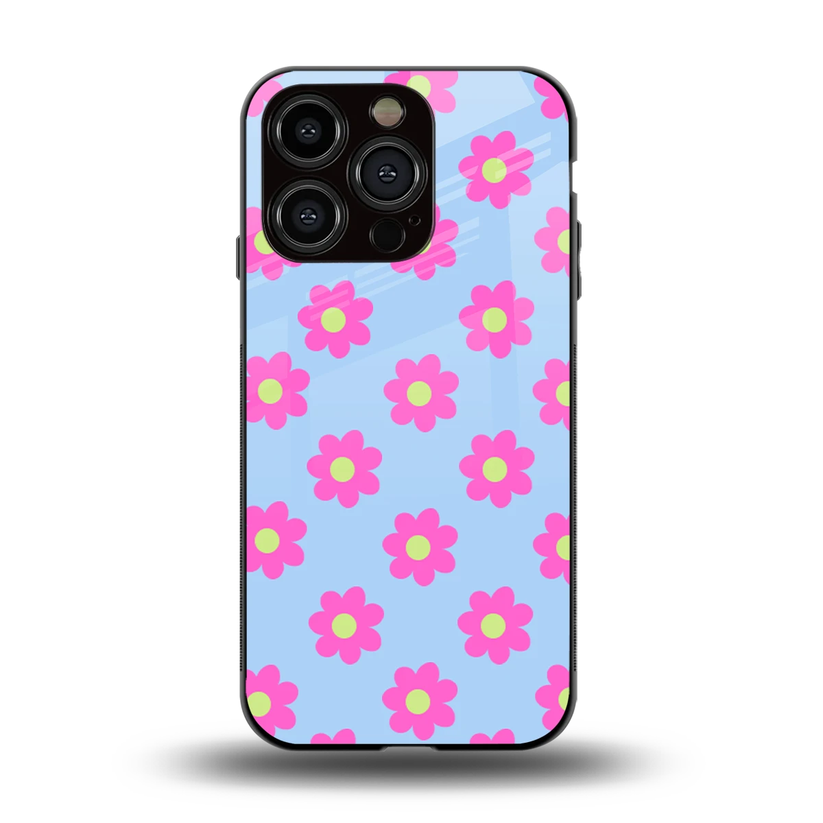 Bouquet back phone cover | glass case for iphone 15 pro