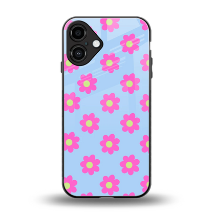 Bouquet back phone cover | glass case for iphone 16 plus