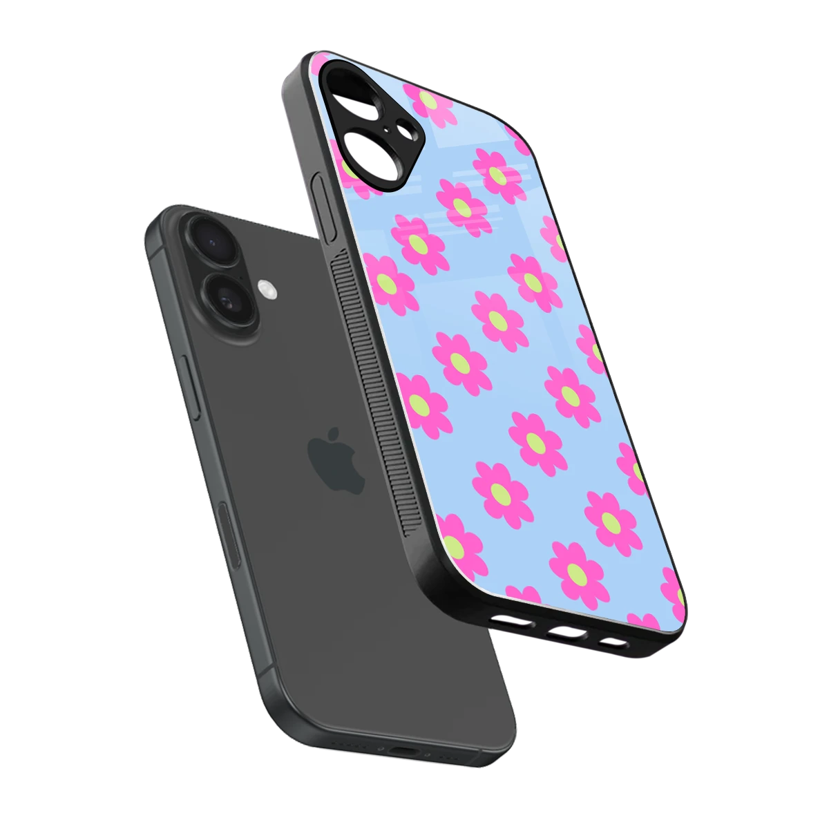 Bouquet sleek iphone 16 plus cover with tempered glass back and TPU edges