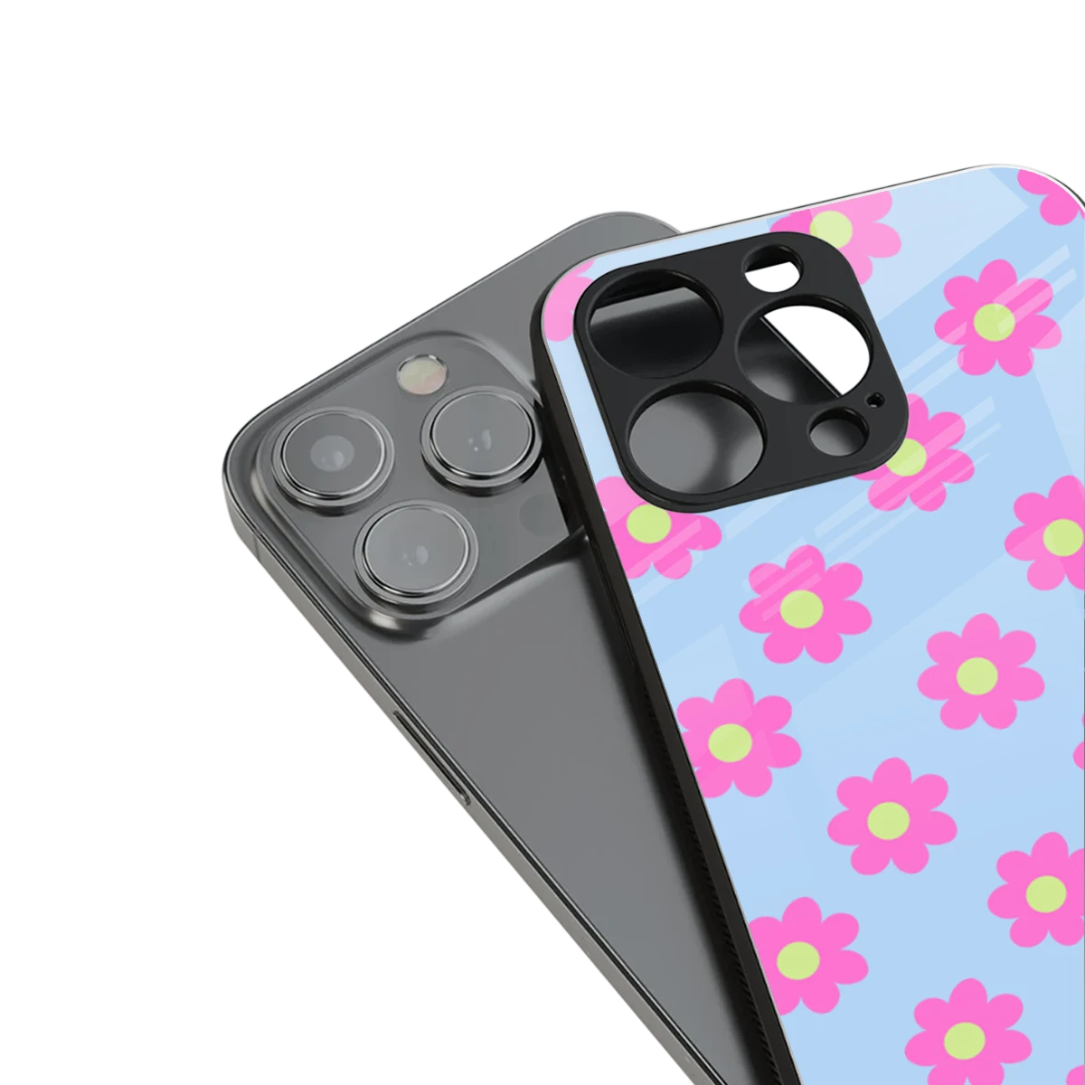 Bouquet stylish phone case for iphone 15 pro max | glossy glass and slim fit