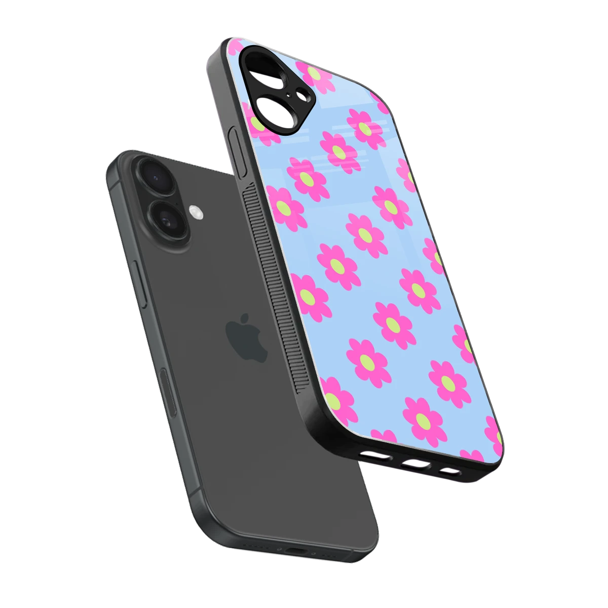 Bouquet sleek iPhone 16 cover with tempered glass back and TPU edges