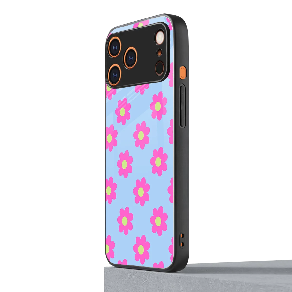 Bouquet iphone 17 pro mobile cover | shockproof glass phone case