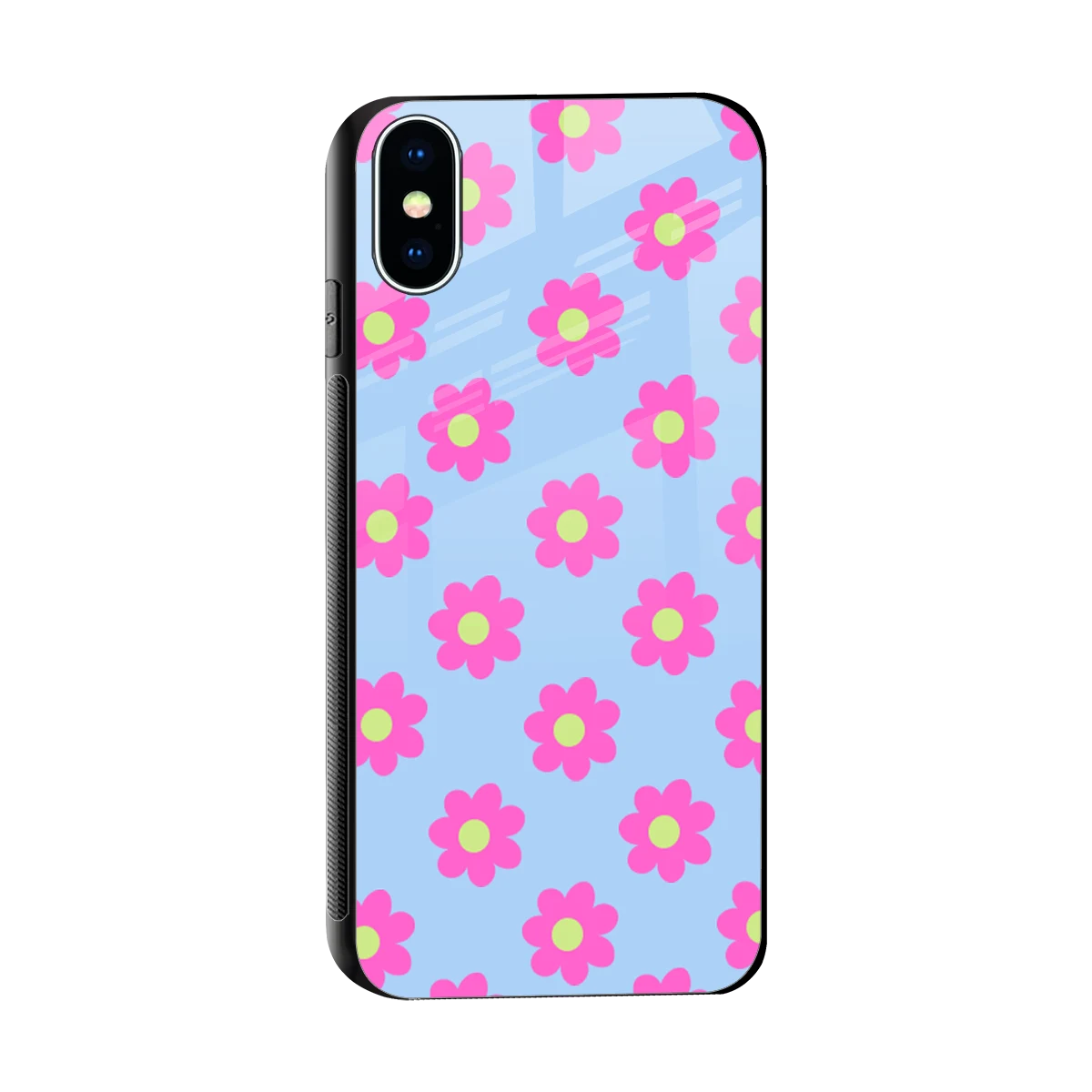 Bouquet sleek iphone xs cover with tempered glass back and TPU edges