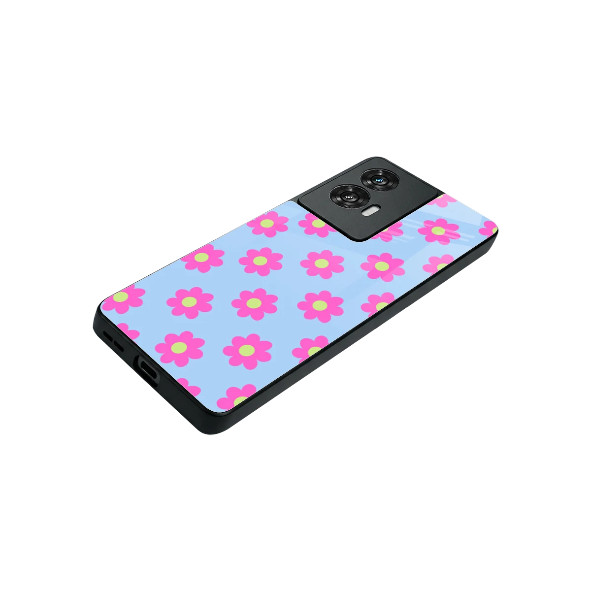 Bouquet stylish phone case for motorola edge 50 fusion | glossy glass and slim fit