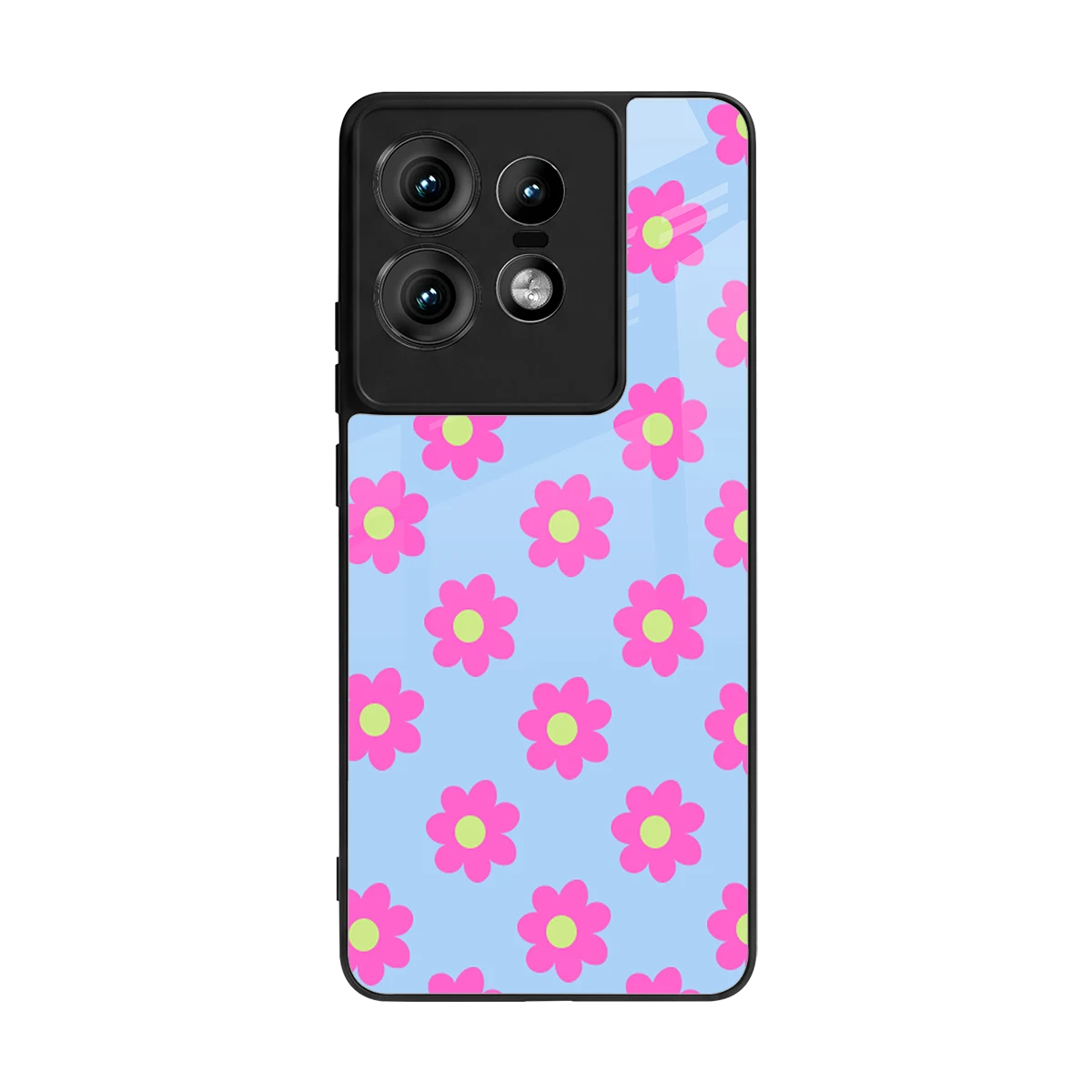 Bouquet back phone cover | glass case for motorola edge 50 pro