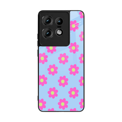 Bouquet back phone cover | glass case for motorola edge 50 pro