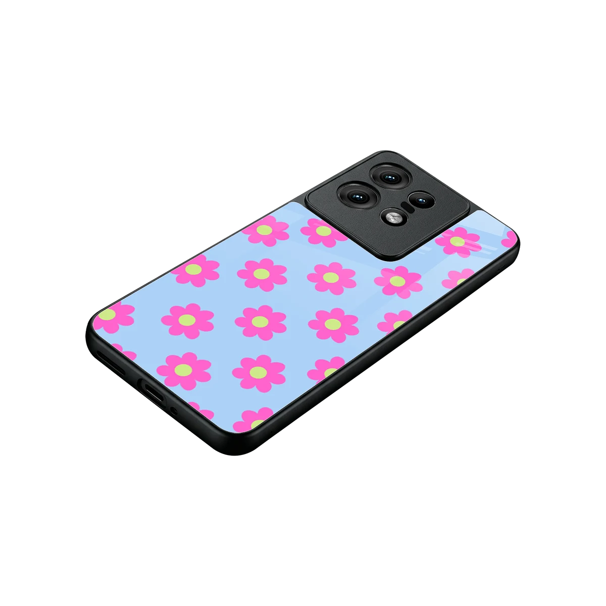 Bouquet stylish phone case for motorola edge 50 pro | glossy glass and slim fit