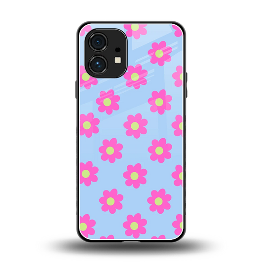 Bouquet back phone cover | glass case for nothing phone 1