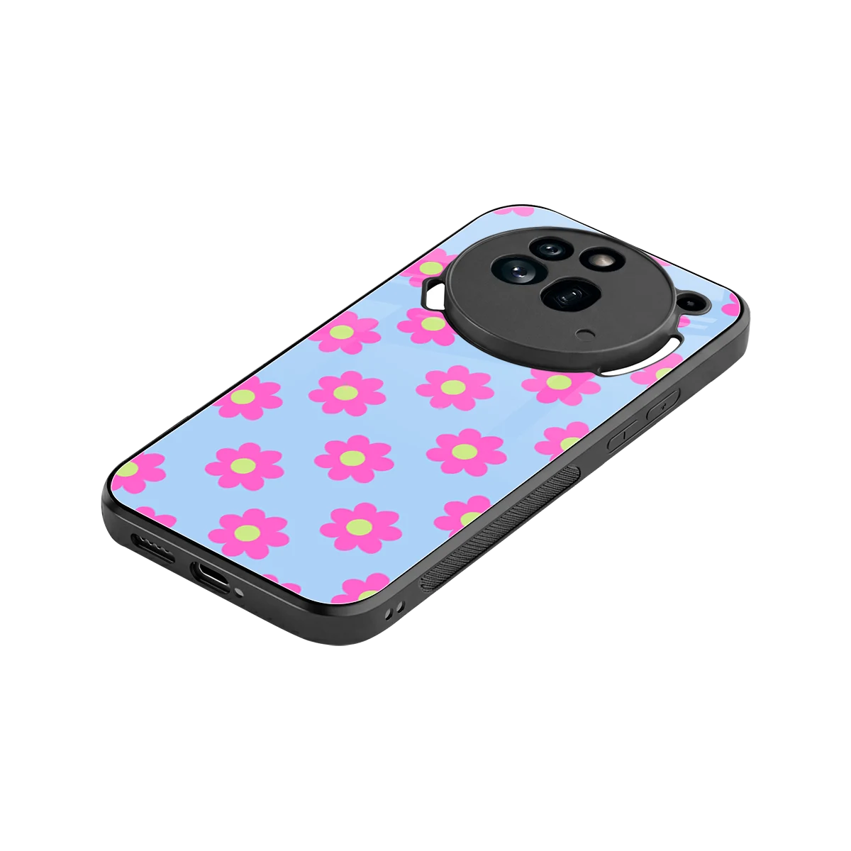 Bouquet stylish phone case for nothing phone 3a pro | glossy glass and slim fit