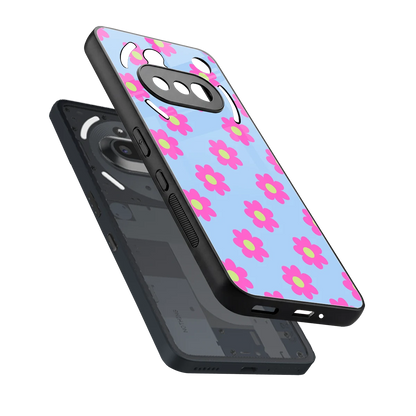 Bouquet sleek nothing phone 3a cover with tempered glass back and TPU edges