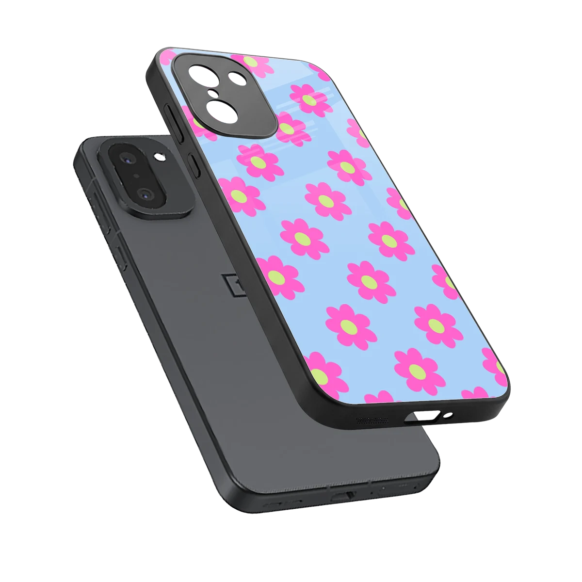 Bouquet sleek oneplus 15r cover with tempered glass back and TPU edges