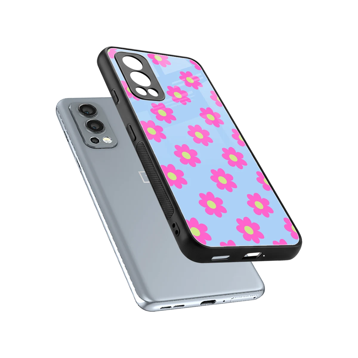 Bouquet sleek oneplus nord 2 cover with tempered glass back and TPU edges