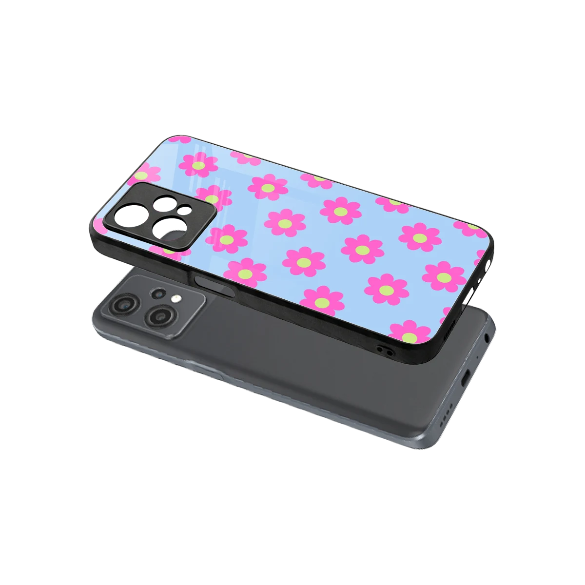 Bouquet sleek oneplus nord ce 2 lite cover with tempered glass back and TPU edges