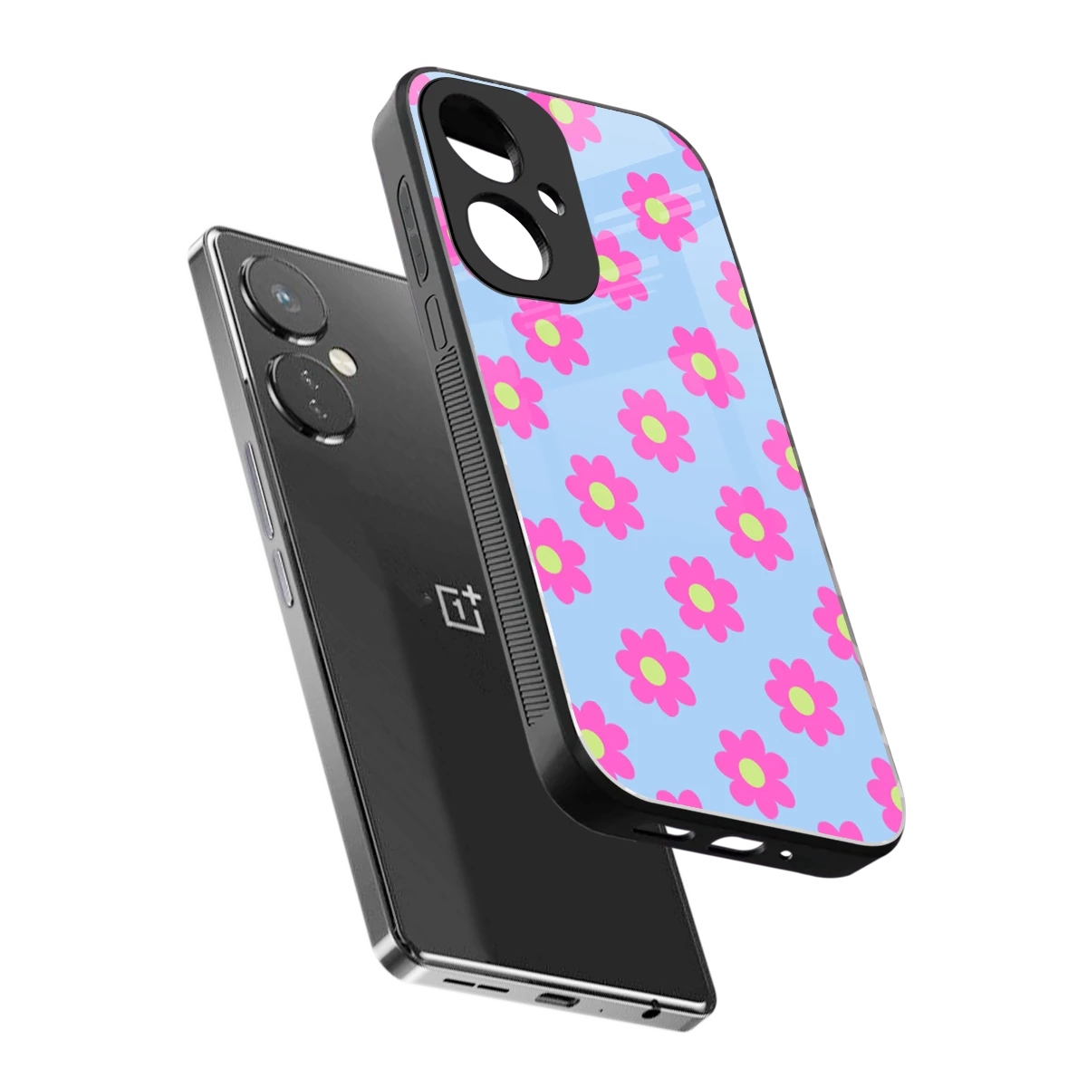 Bouquet sleek oneplus nord ce 3 cover with tempered glass back and TPU edges