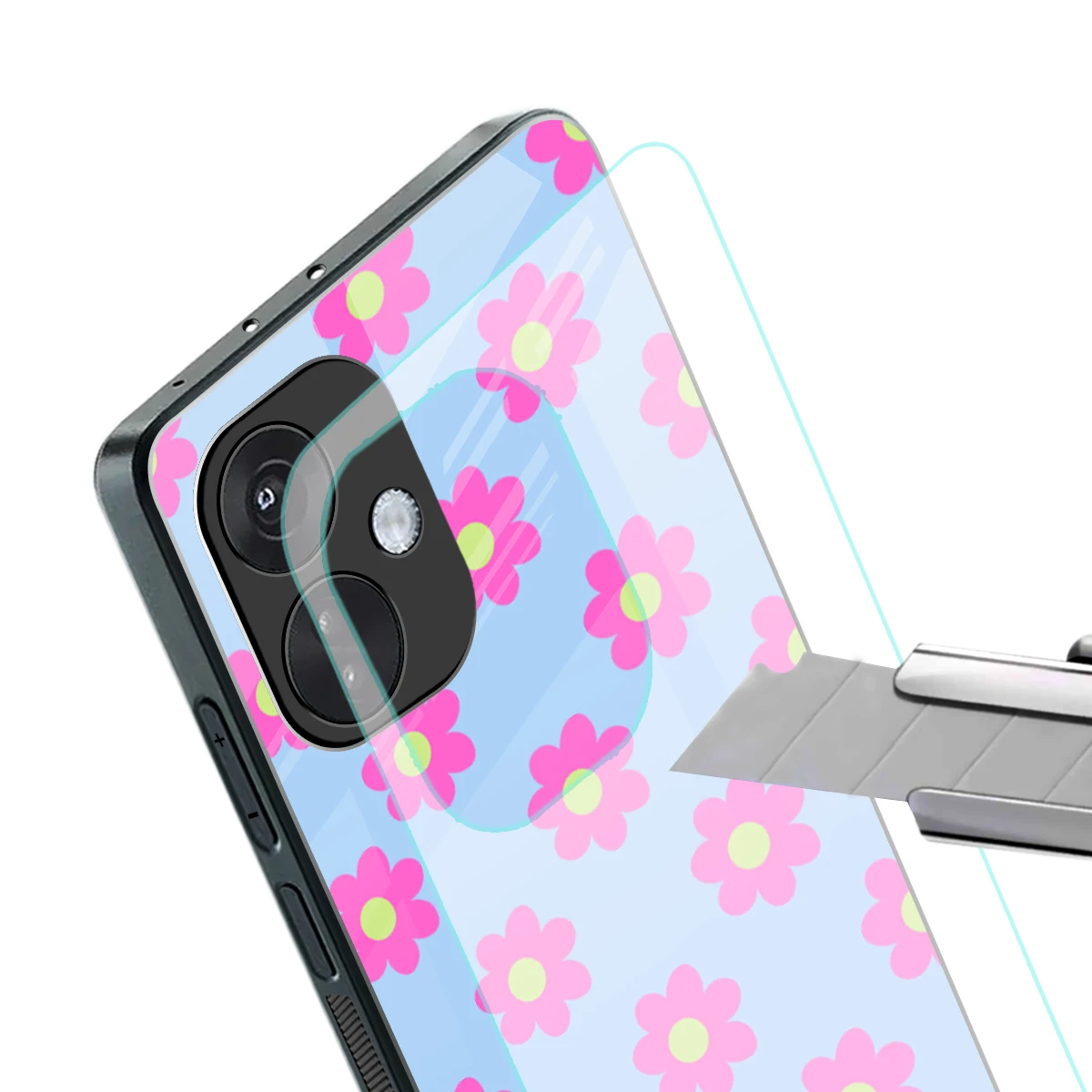 Bouquet stylish phone case for oneplus nord ce 3 | glossy glass and slim fit