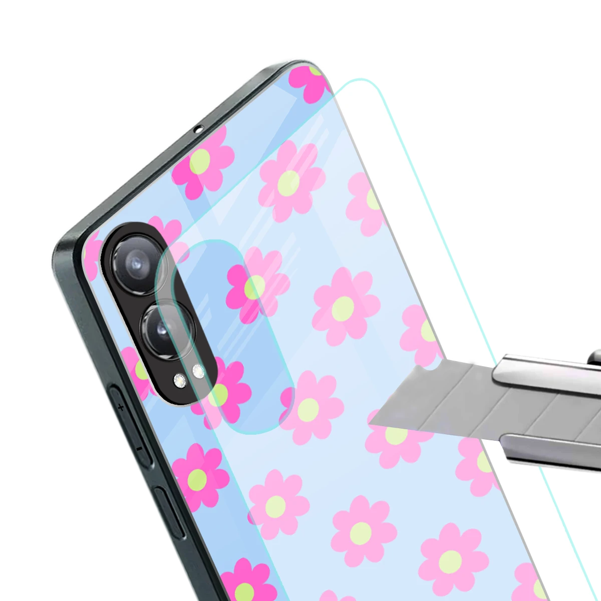 Bouquet stylish phone case for oneplus nord ce 4 lite | glossy glass and slim fit