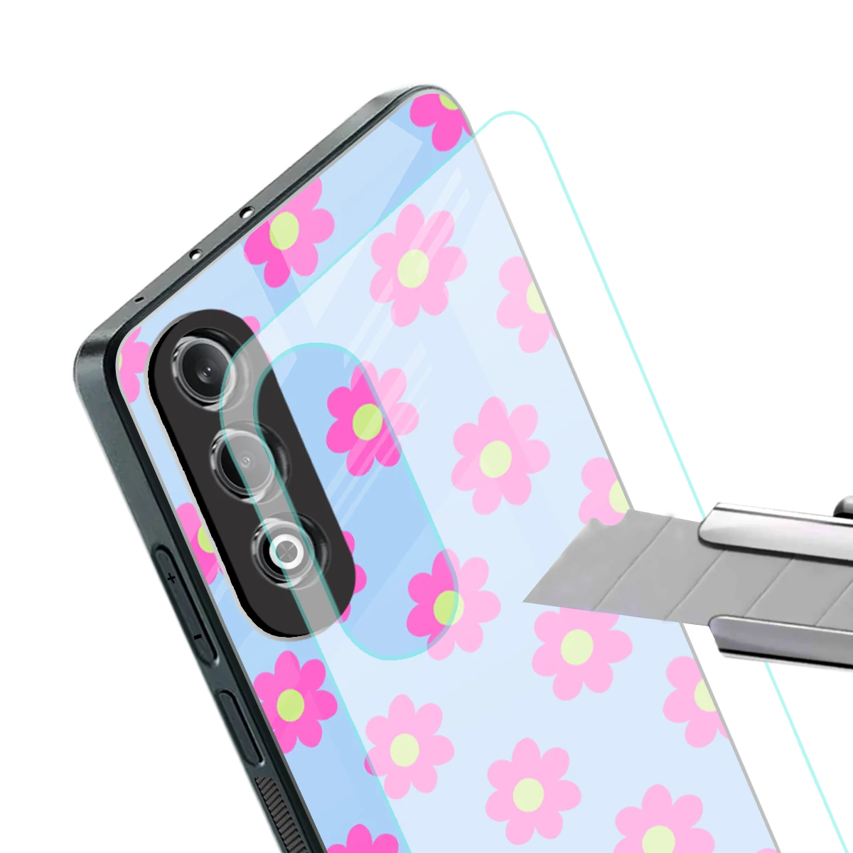 Bouquet stylish phone case for oneplus nord ce 4 | glossy glass and slim fit