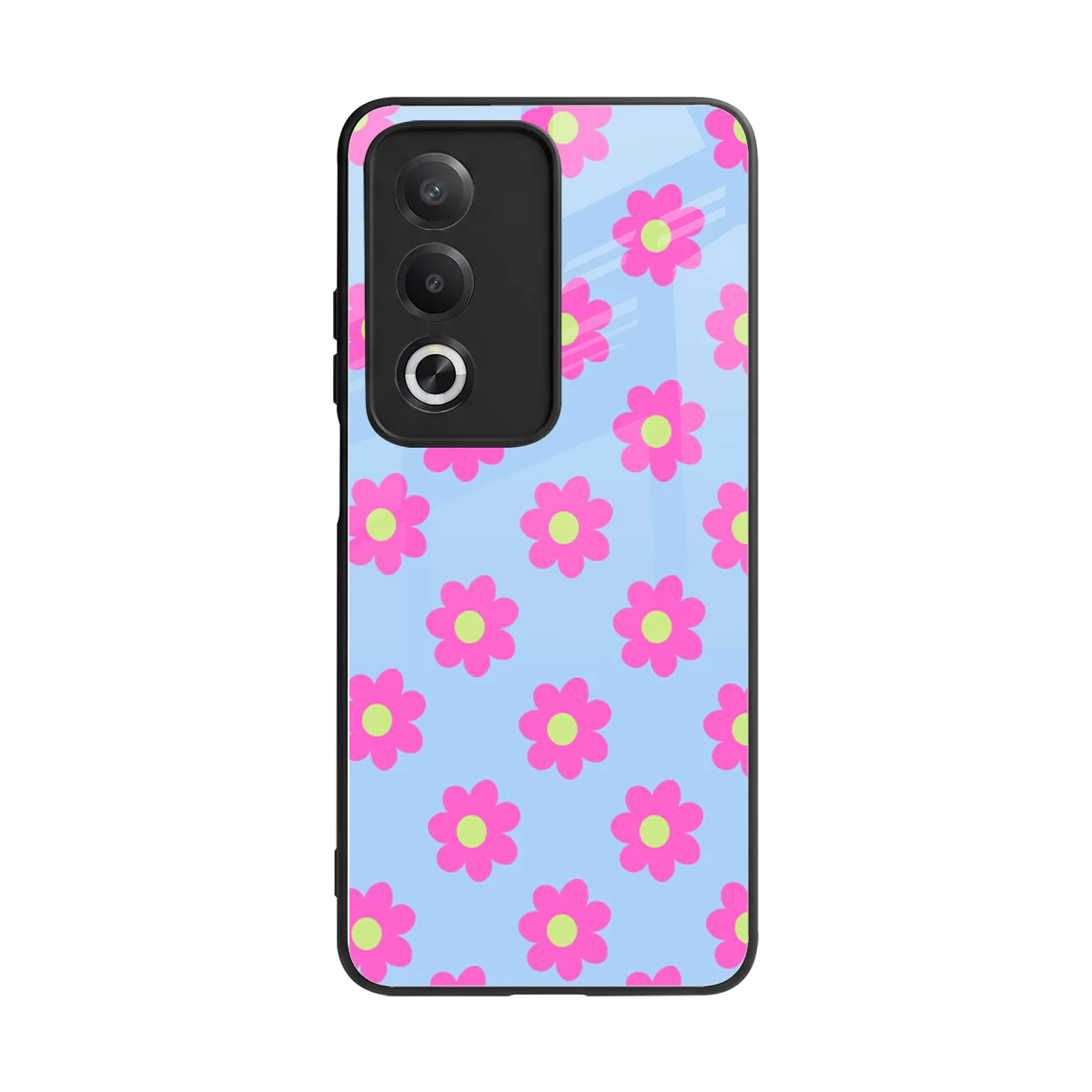 Bouquet back phone cover | glass case for oppo a3 pro