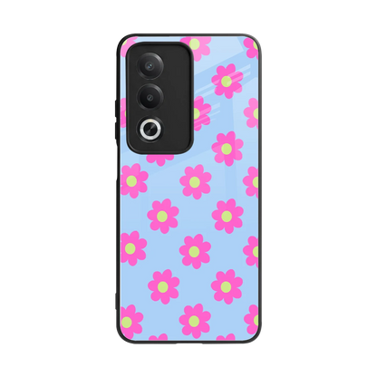 Bouquet back phone cover | glass case for oppo a3 pro