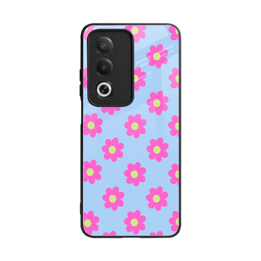 Bouquet back phone cover | glass case for oppo a3 pro