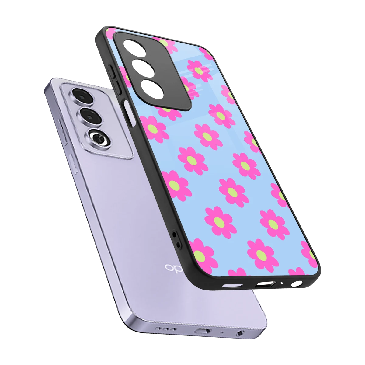 Bouquet sleek oppo a3 pro cover with tempered glass back and TPU edges